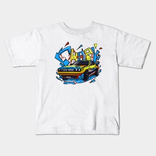 Shark dodge car colorful Kids T-Shirt